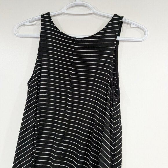 Jo & Co Striped Jersey Swing Dress Black White Size Small - Picture 4 of 4